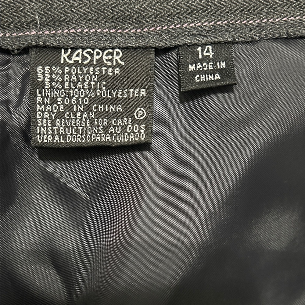 Kasper Charcoal Pinstripe Blazer & Pant Set - Picture 5 of 8